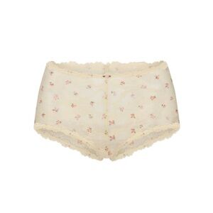 SKIMS stretch lace boy short - butter rosebud print